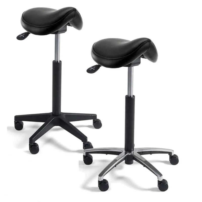 Sattelhocker, Arbeitshocker, Comfort, Premium-Kunstleder, Hö