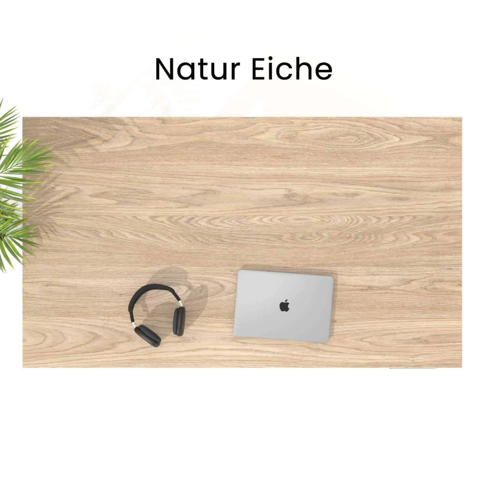 Schreibtischplatte-fuer-bessere-Sicht-auf-das-Dekor-Natur-Eiche-1 Computertisch höhenverstellbar Studio-Edition elektrisch | 5