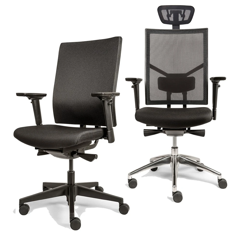 Titelbild-Ergobest-Buerostuhl-Drehstuhl-Schreibtischstuhl-mit-Mesh-und-gepolsterter-Rueckenlehne-und-Aluminium-Kunstoff-Fusskreuz Ergonomischer Bürostuhl mit Kopfstütze - ErgoBest