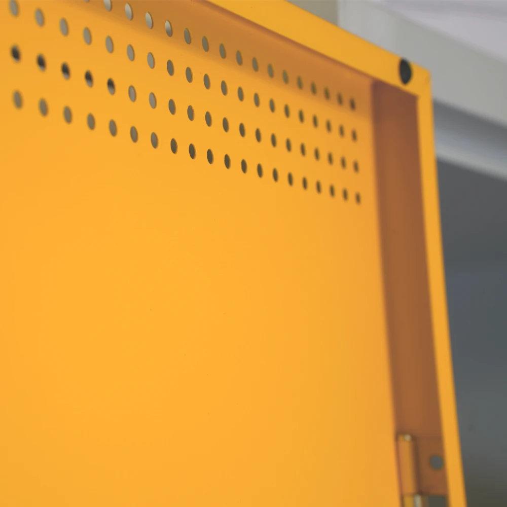 UMWELTSCHRANK_DETAIL-05 Umweltschrank 500 mm mit 4 Wannen (500 × 500 × 1950 mm) – Detailansicht