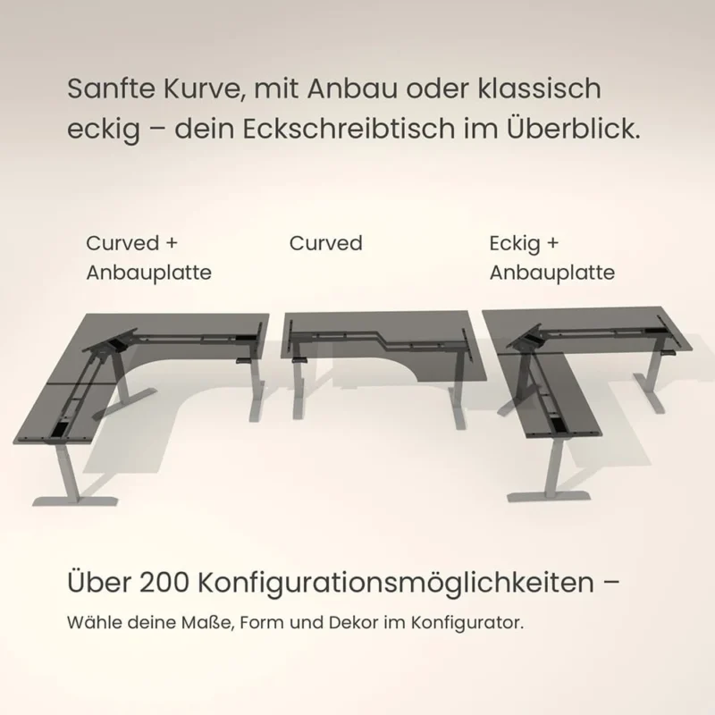 Eckschreibtisch höhenverstellbar elektrisch, Eck Schreibtisc
