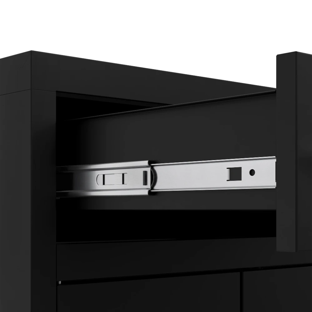 WERKSTATT-ESSENTIAL_DETAILBILDER_SCHUBLADE_9005-9005 Profi-Werkstatt-Unterschrank Essential – 4 Schubladen (610 ×