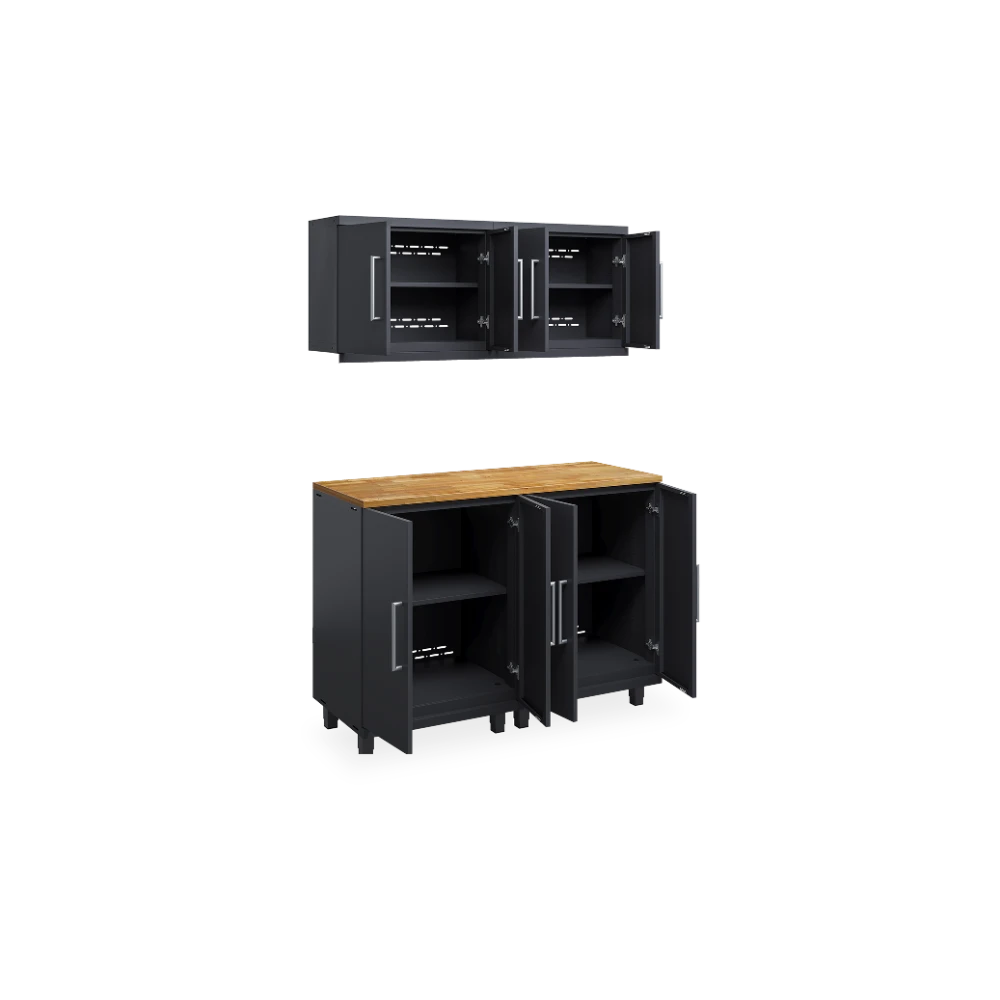 WERKSTATT-PRESTIGE_SET-1_HOLZ_OFFEN_7021-7021 Werkstatt-Komplett-Set Prestige 01 – 7011 × 610 × 2032 mm