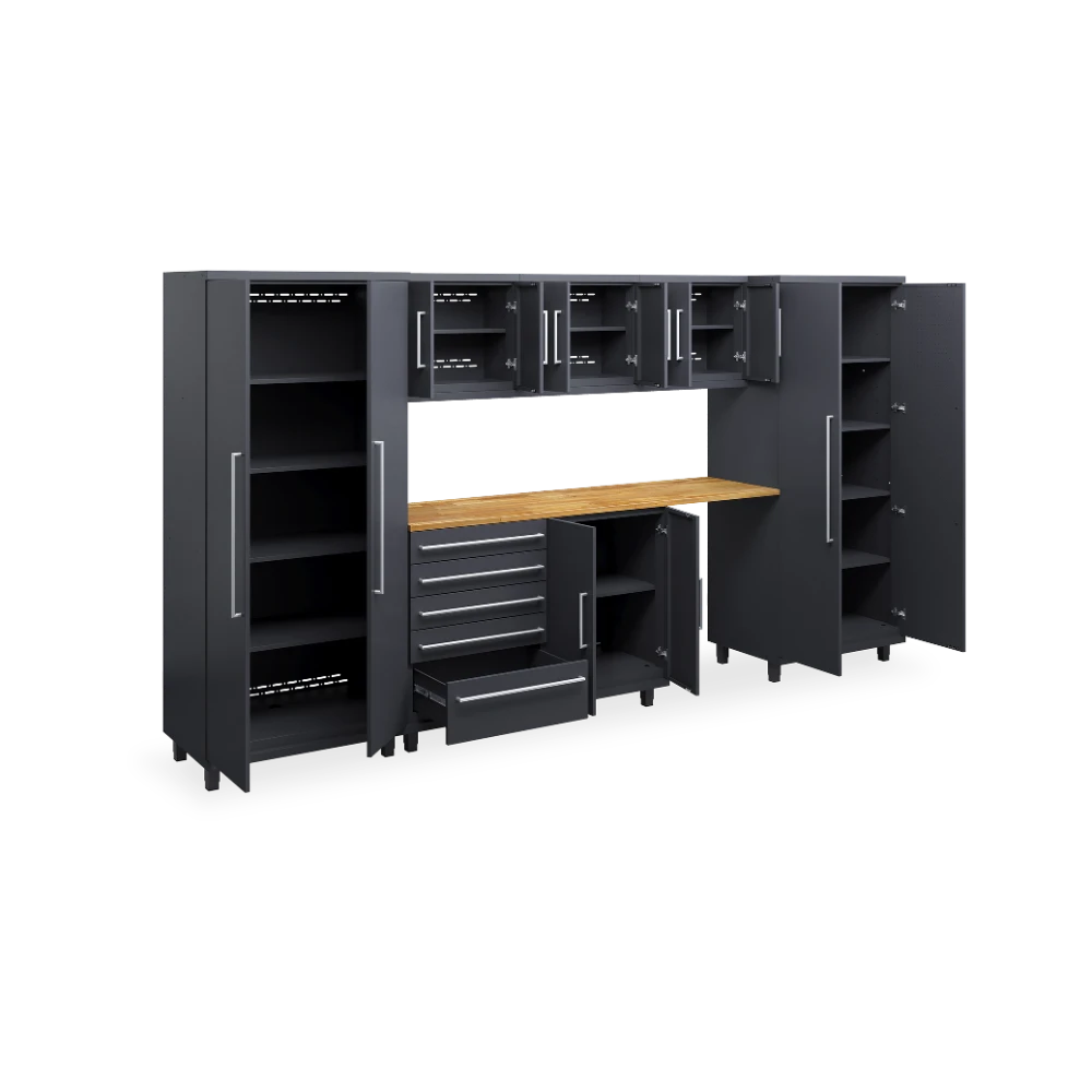 WERKSTATT-PRESTIGE_SET-5_HOLZ_OFFEN_7021-7021 Werkstatt-Komplett-Set Prestige 05 – 3963 × 610 × 2032 mm