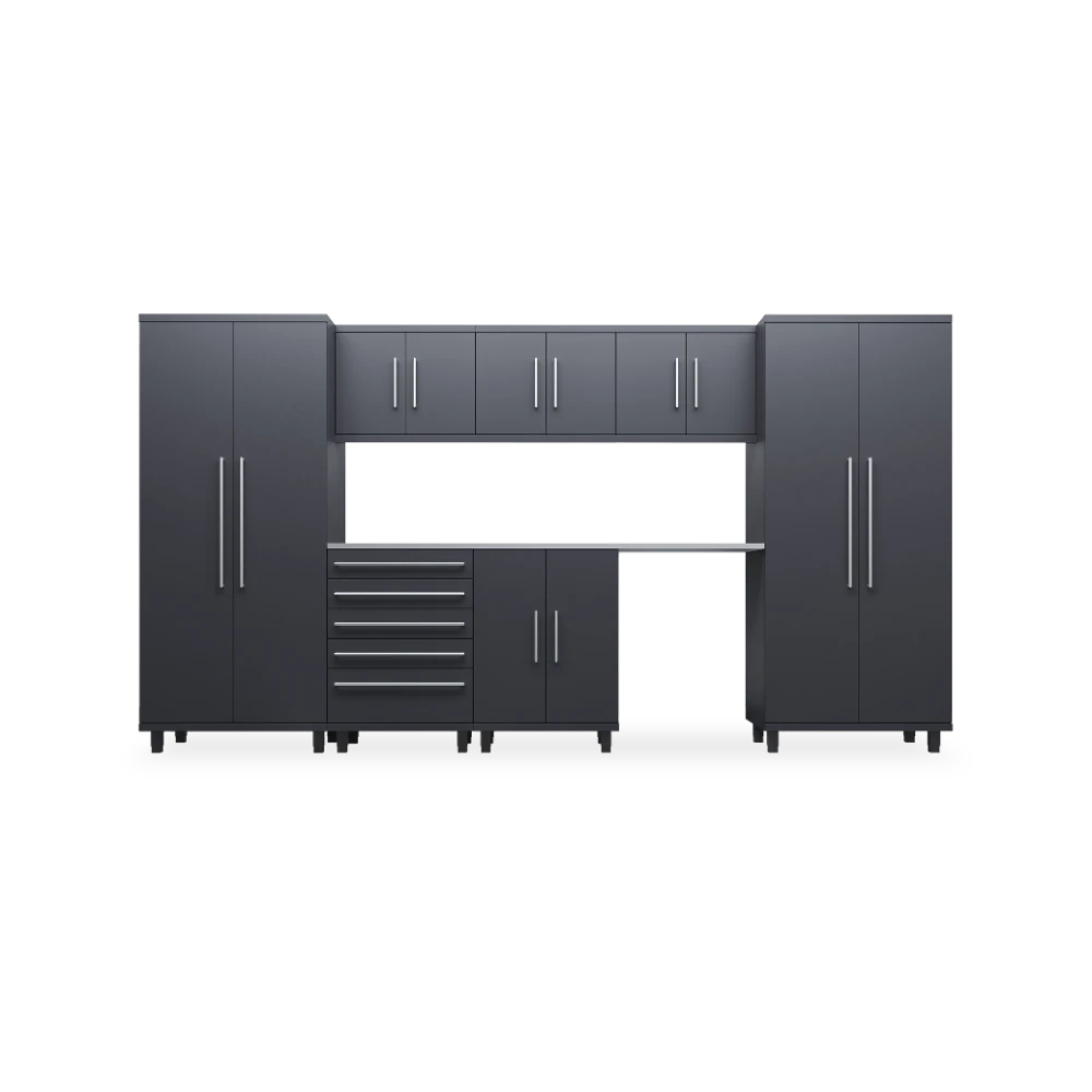 WERKSTATT-PRESTIGE_SET-5_STAHL_FRONT_7021-7021 Werkstatt-Komplett-Set Prestige 05 – 3963 × 610 × 2032 mm