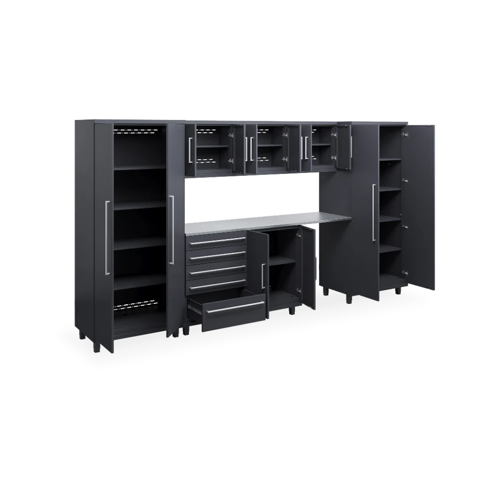 WERKSTATT-PRESTIGE_SET-5_STAHL_OFFEN_7021-7021 Werkstatt-Komplett-Set Prestige 05 – 3963 × 610 × 2032 mm