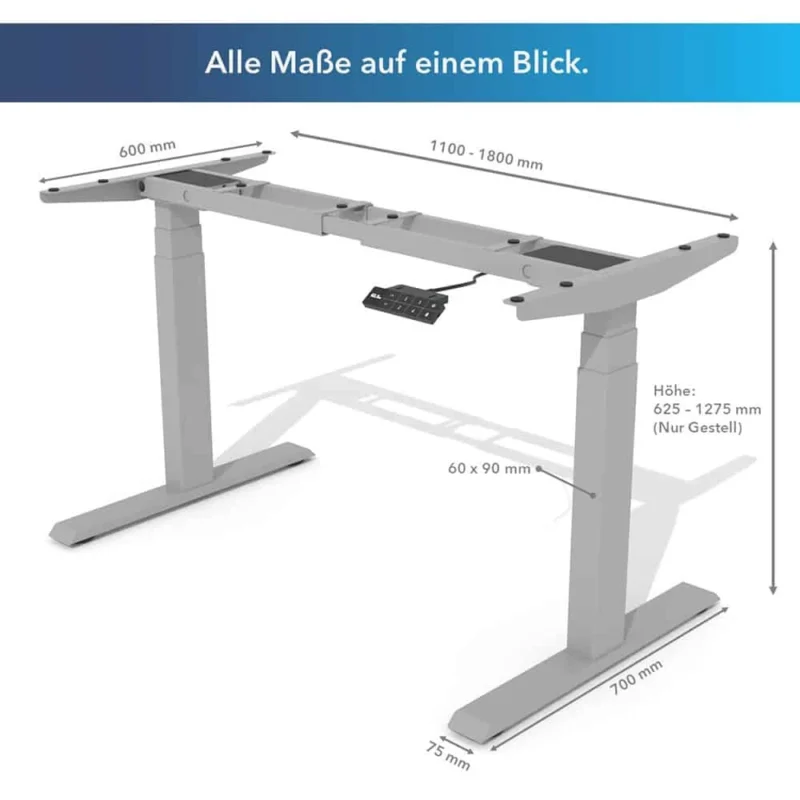 Schreibtischgestell höhenverstellbarer elektrisch | Studio E