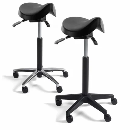 Sattelstuhl, Sattelhocker, Arbeitshocker, Schmal, PU, Höhenv