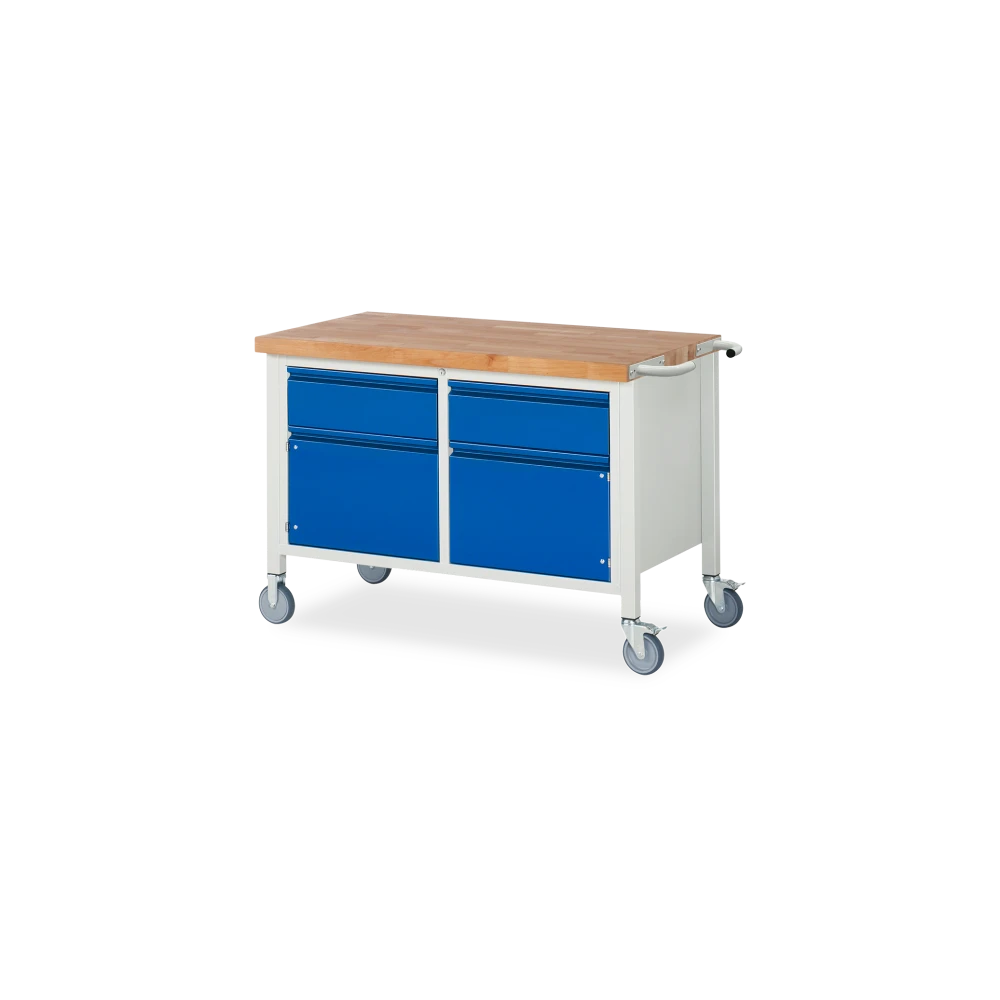 fahrbare-werkbank-absenkbar-basic-8-2-schubladen-2-tueren-v1 fahrbare werkbank absenkbar basic 8 2 schubladen 2 tueren v1