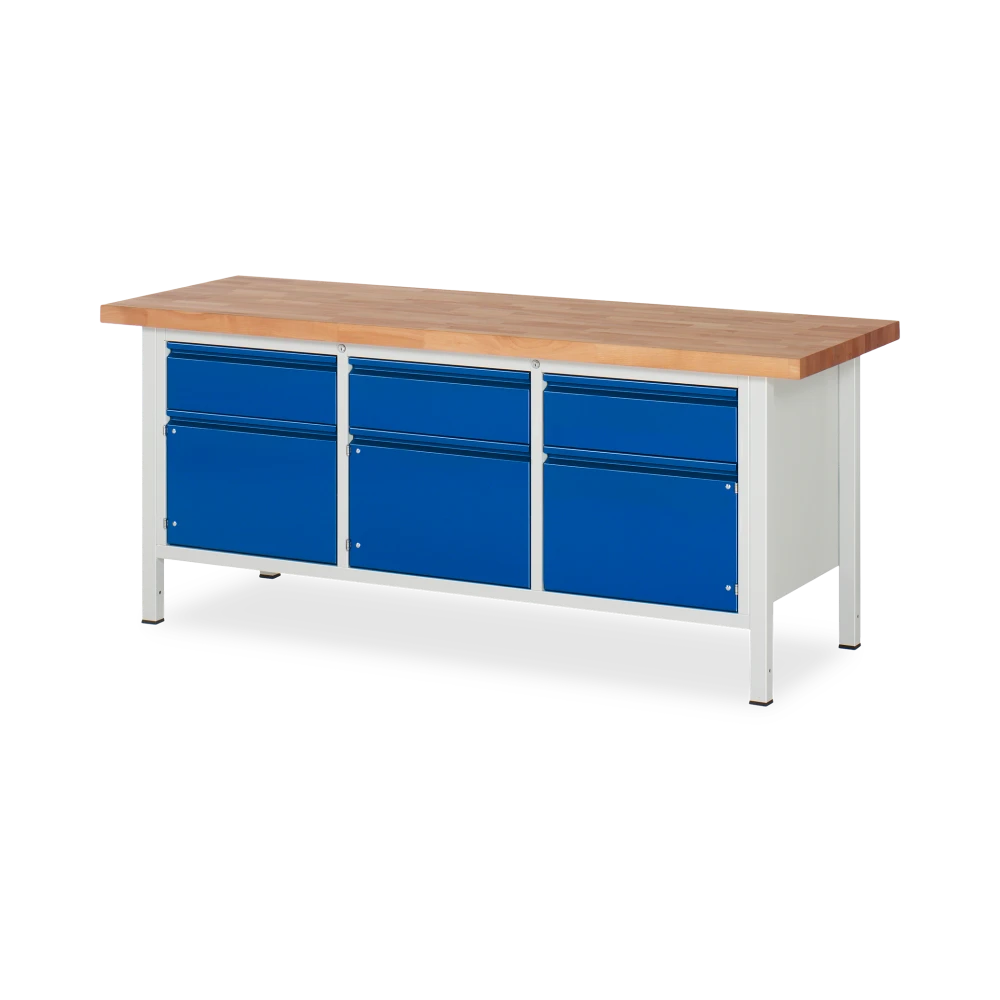 profi-werkbank-serie-basic-8-mit-3x-schubladen-und-3x-turen-v1 profi werkbank serie basic 8 mit 3x schubladen und 3x turen v1