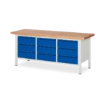 Profi-Werkbank Basic-8 – 9 schubladen (2000 mm)