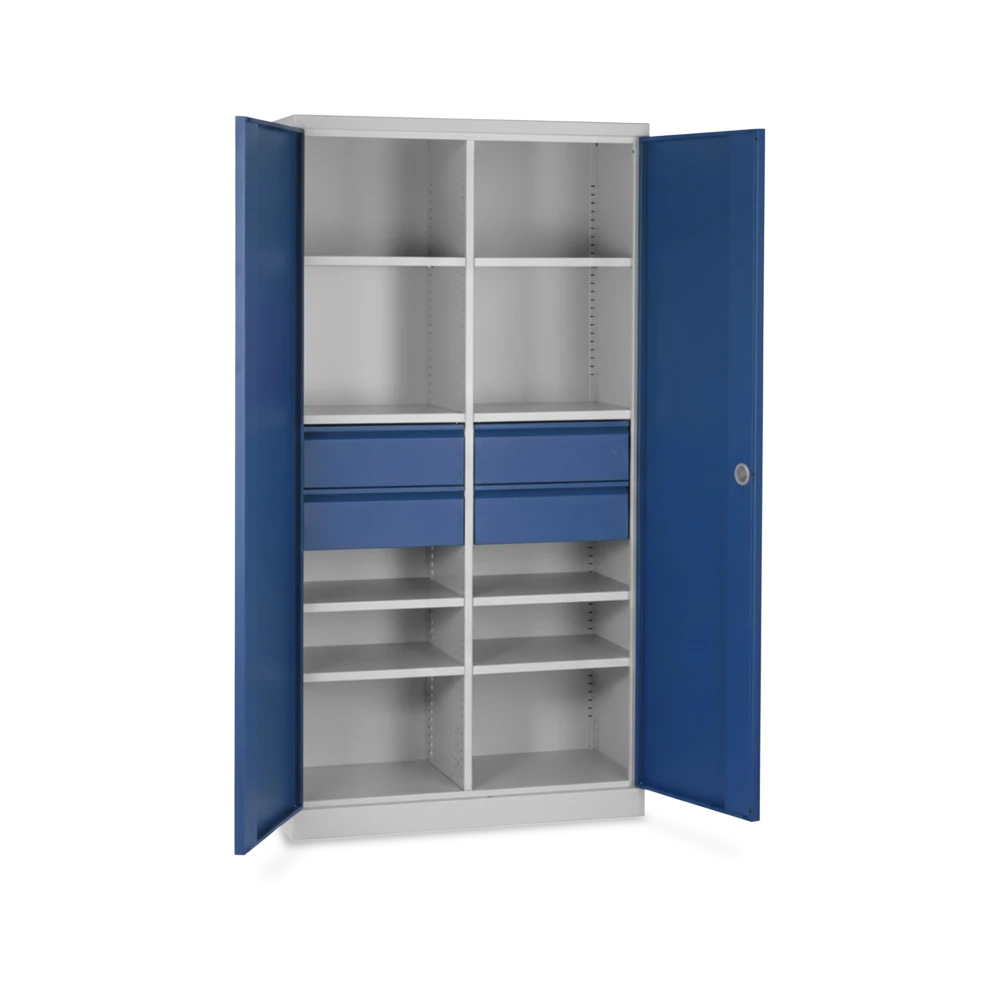 werkstattschrank-120x45x195-cm-8-boeden-4-schubladen-g1 werkstattschrank 120x45x195 cm 8 boeden 4 schubladen g1