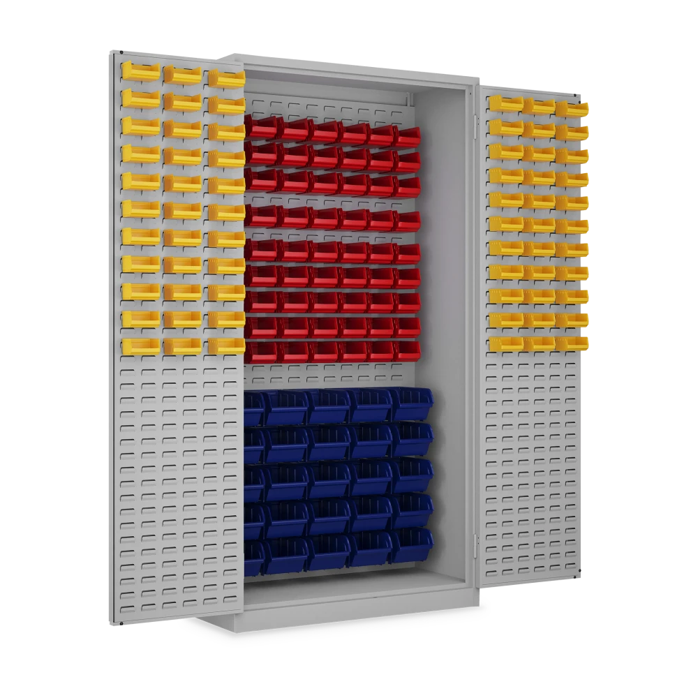 werkstattschrank-lochwand-mit-boxen-100x45x195-g1 werkstattschrank lochwand mit boxen 100x45x195 g1