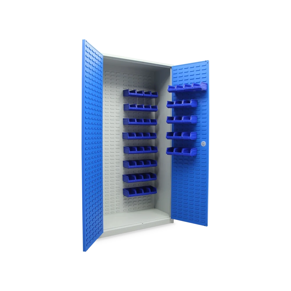werkstattschrank-lochwand-mit-boxen-100x45x195-v2 werkstattschrank lochwand mit boxen 100x45x195 v2