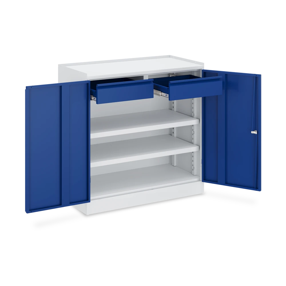 werkzeugschrank-2-schubladen-enzianblau werkzeugschrank 2 schubladen enzianblau