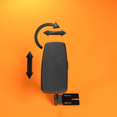 360 Auflagen der Armlehnen für die Tiefeneinstellung und Breiteneinstellung und Axial-Drehung