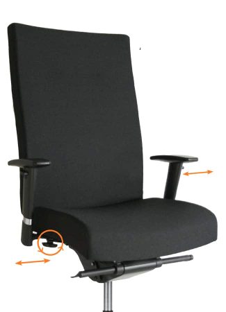 Breitenverstellbare Armlehnen Bürostuhl ergonomisch Testsieger