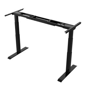Höhenverstellbarer Schreibtisch Gestell Schreibtischgestell Pro+ mit Belastbarkeit bis 125 kg und 2 Motoren Kollisionsschutz LED-Anzeige in Schwarz Seitlich