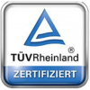 TÜV Rheinland Zertifikat für geprüfte Qualität der Office Jack Produkte höhenverstellbare Schreibtische und Büroartikel